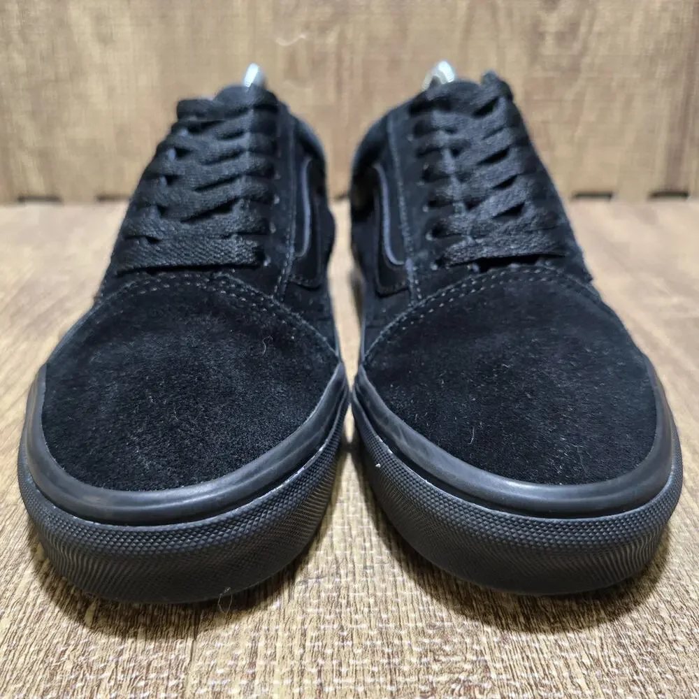 Vans Old Skool Triple Black Suede Sneakers Womens 7.5 Mens 6 Shoes